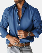 Markus | Smart Men's Shirt with Shape Retention, Durable Everyday Shirt | Everlasting Boutique | Grey