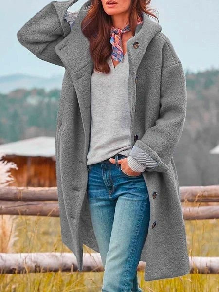 Marlene | Women's Warming Cosy Coat, Elegant Autumn Coat | Everlasting Boutique | Pink