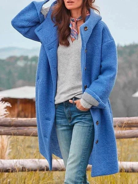Marlene | Women's Warming Cosy Coat, Elegant Autumn Coat | Everlasting Boutique | Pink