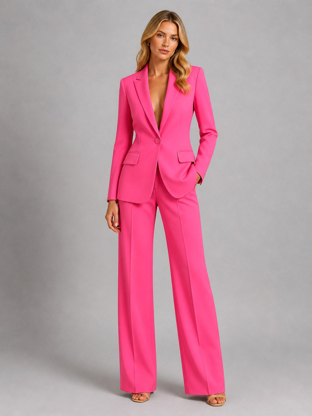 Martha | Women's Tailored Blazer and Wide-Leg Trousers Set, Smart Occasion Suit | Everlasting Boutique