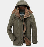 Martin | Men's Winter Coat with Hood and Pockets, Warm Winter Coat | Everlasting Boutique | Blue