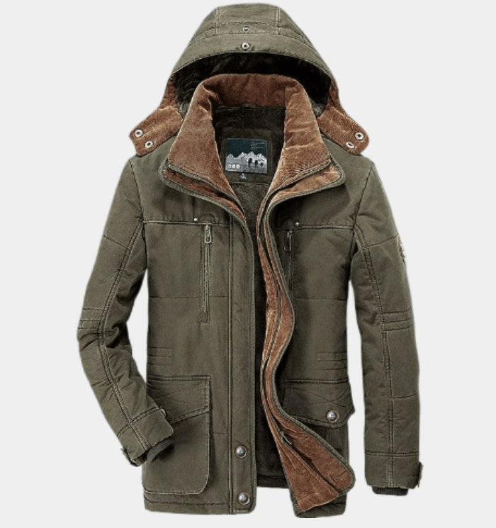 Martin | Men's Winter Coat with Hood and Pockets, Warm Winter Coat | Everlasting Boutique | Blue