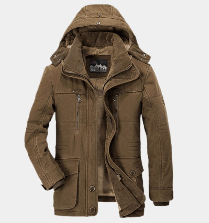 Martin | Men's Winter Coat with Hood and Pockets, Warm Winter Coat | Everlasting Boutique | Blue