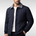 Mason | Men's Quilted Fleece Jacket, Warm Autumn Jacket | Everlasting Boutique | Blue