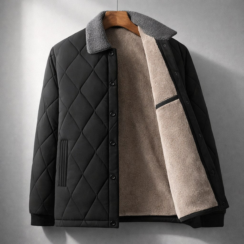 Mason | Men's Quilted Fleece Jacket, Warm Autumn Jacket | Everlasting Boutique