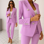 Matilda | Women's Slim-Fit Two-Piece Suit, Double-Breasted Blazer Suit | Everlasting Boutique