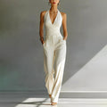 Matilda | Women's Wide-Leg Jumpsuit with Wrap Front, V-Neck Two-Piece Set | Everlasting Boutique