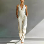 Matilda | Women's Wide-Leg Jumpsuit with Wrap Front, V-Neck Two-Piece Set | Everlasting Boutique