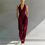 Matilda | Women's Wide-Leg Jumpsuit with Wrap Front, V-Neck Two-Piece Set | Everlasting Boutique
