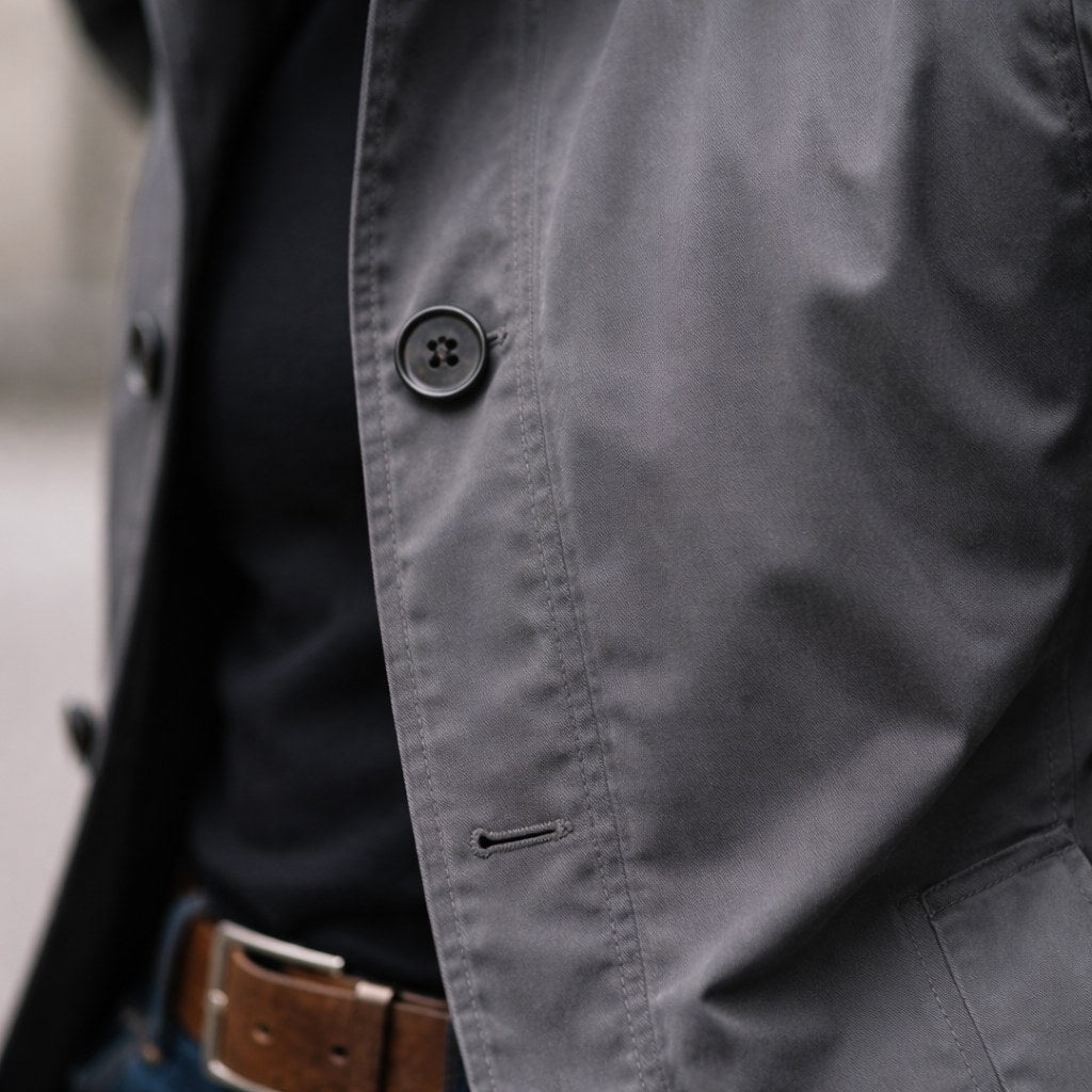 Matthias | Men's Jacket with Water-Resistant Surface, Modern Autumn Jacket | Everlasting Boutique | Grey