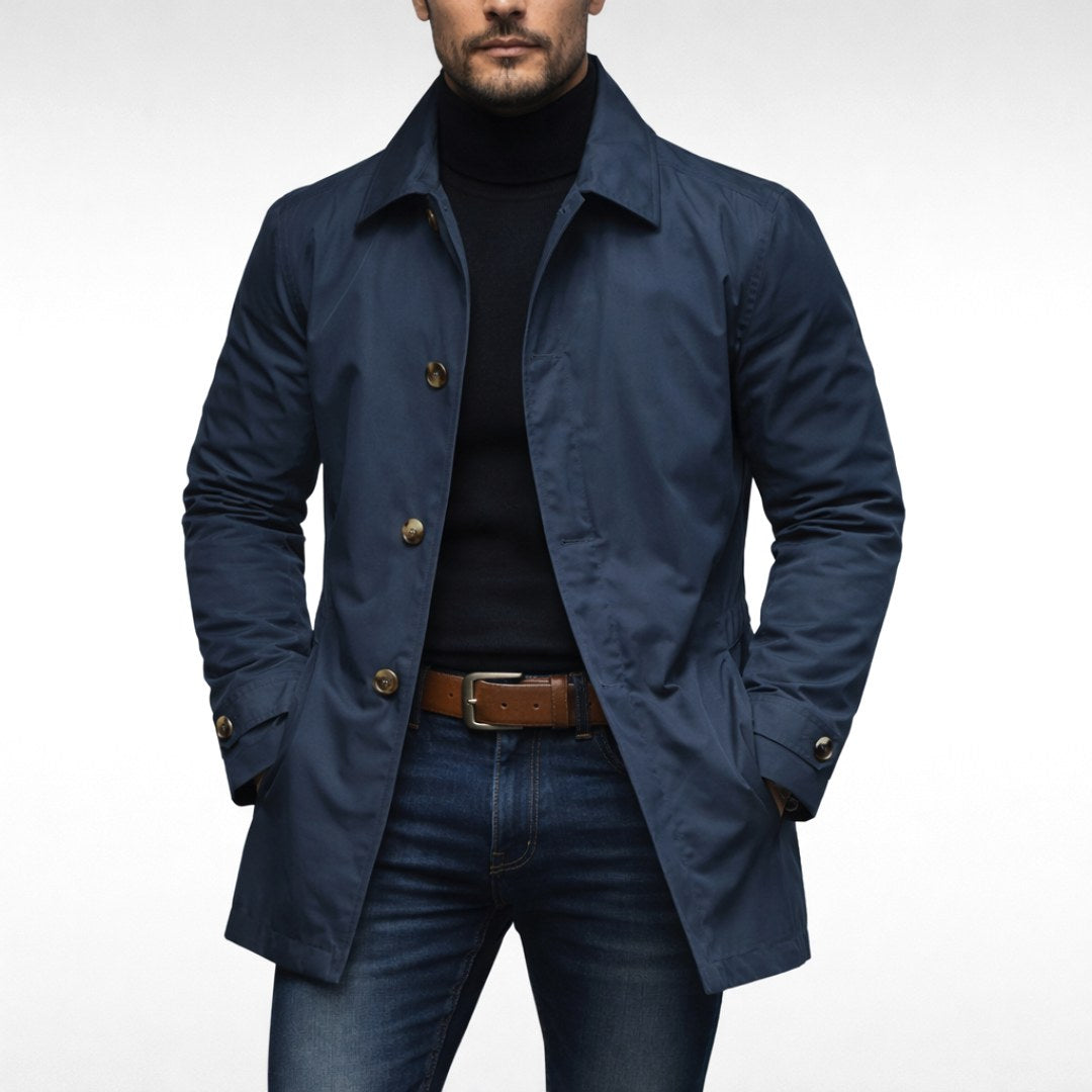 Matthias | Men's Jacket with Water-Resistant Surface, Modern Autumn Jacket | Everlasting Boutique | Grey