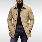 Matthias | Men's Jacket with Water-Resistant Surface, Modern Autumn Jacket | Everlasting Boutique | Navy Blue