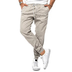 Max | Men's Slim-Fit Jogger Trousers, Drawstring Waist Casual Trousers | Everlasting Boutique | Beige