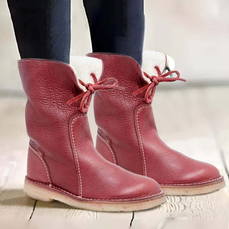 Melanie | Women's Waterproof Fur-Lined Winter Boots, Slip-On Winter Boots | Everlasting Boutique