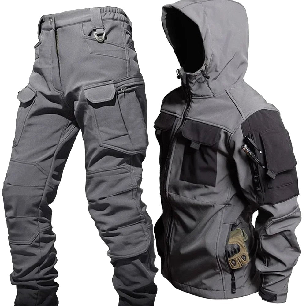 Michael | Men's Waterproof Thermal Suit with Multiple Pockets, Functional Autumn Tracksuit | Everlasting Boutique | Grey 2-Pack