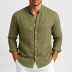 Michael | Men's Loose-Fit Natural Linen Shirt – Classic Casual Shirt | Everlasting Boutique