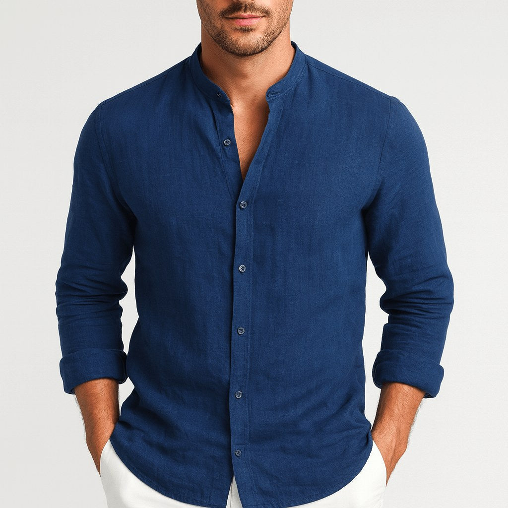 Michael | Men's Loose-Fit Natural Linen Shirt – Classic Casual Shirt | Everlasting Boutique