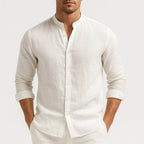 Michael | Men's Loose-Fit Natural Linen Shirt – Classic Casual Shirt | Everlasting Boutique
