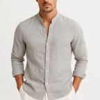 Michael | Men's Loose-Fit Natural Linen Shirt – Classic Casual Shirt | Everlasting Boutique