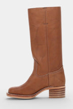 Millie | Women's Knee-High Leather Boots with Block Heel, Elegant Leather Boots | Everlasting Boutique