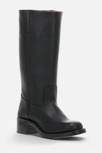 Millie | Women's Knee-High Leather Boots with Block Heel, Elegant Leather Boots | Everlasting Boutique