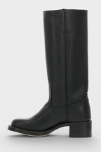 Millie | Women's Knee-High Leather Boots with Block Heel, Elegant Leather Boots | Everlasting Boutique