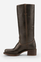 Millie | Women's Knee-High Leather Boots with Block Heel, Elegant Leather Boots | Everlasting Boutique