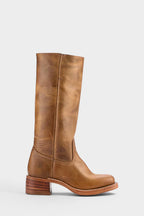 Millie | Women's Knee-High Leather Boots with Block Heel, Elegant Leather Boots | Everlasting Boutique