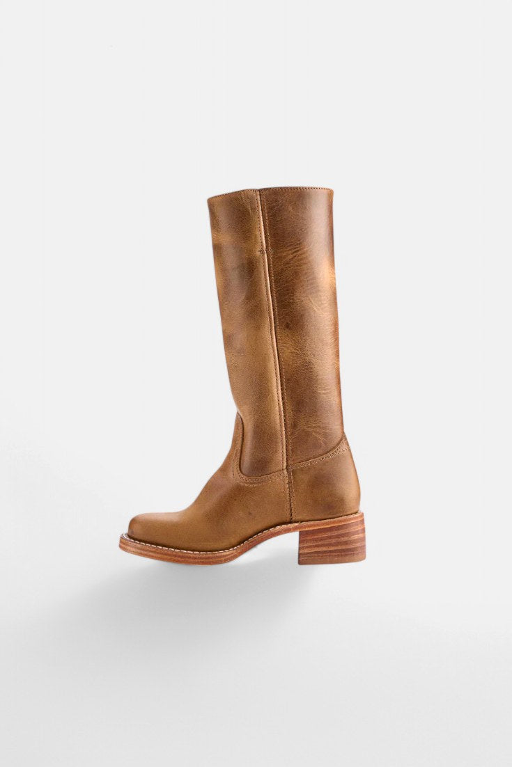 Millie | Women's Knee-High Leather Boots with Block Heel, Elegant Leather Boots | Everlasting Boutique
