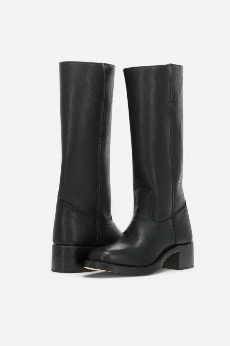 Millie | Women's Knee-High Leather Boots with Block Heel, Elegant Leather Boots | Everlasting Boutique