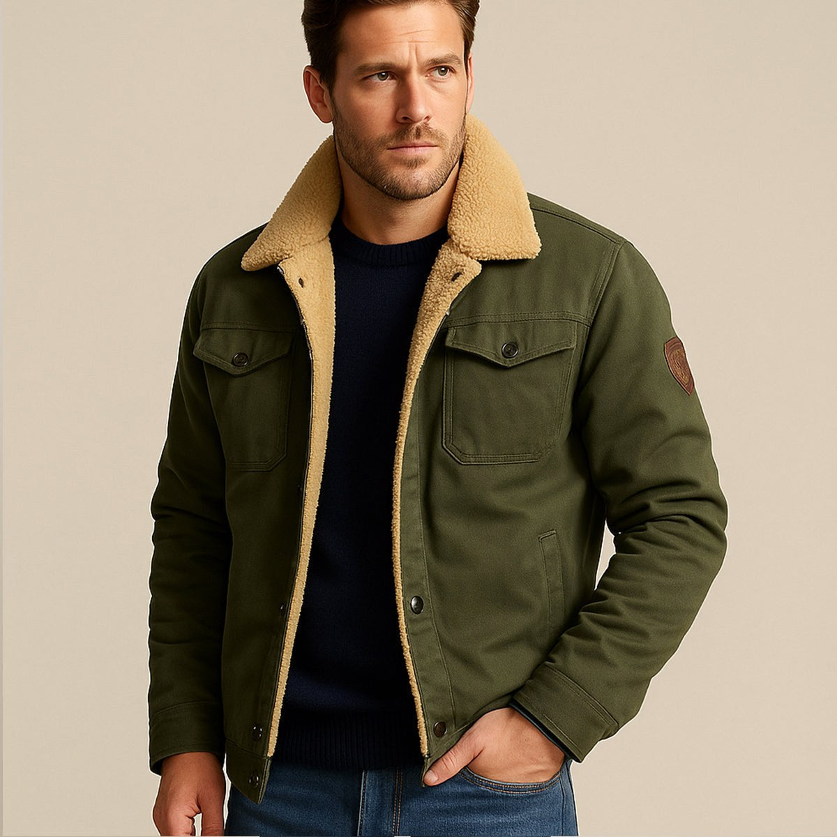 Mitchell | Men's Fleece-Lined Winter Coat, Warm Everyday Coat | Animated Apparel