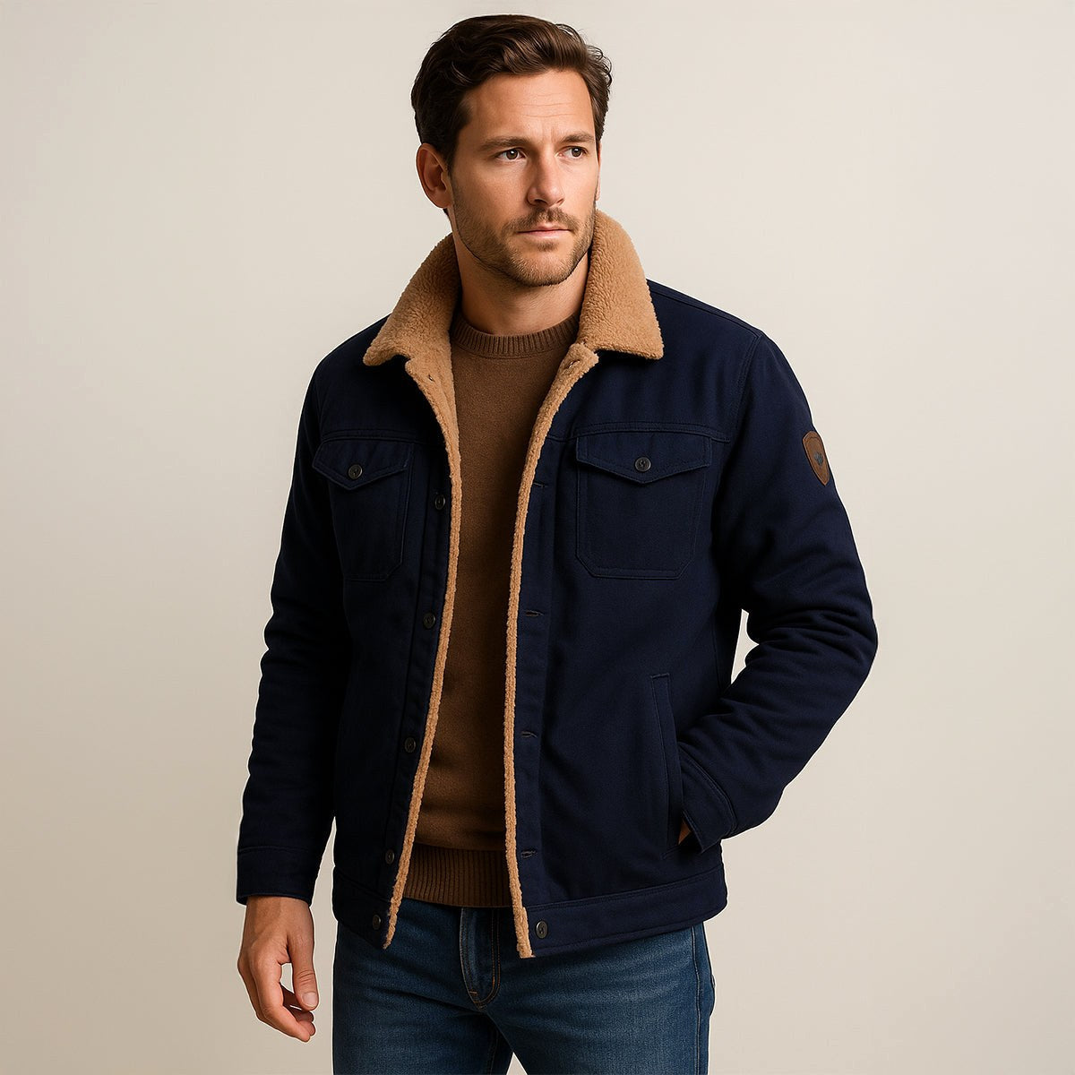 Mitchell | Men's Fleece-Lined Winter Coat, Warm Everyday Coat | Animated Apparel