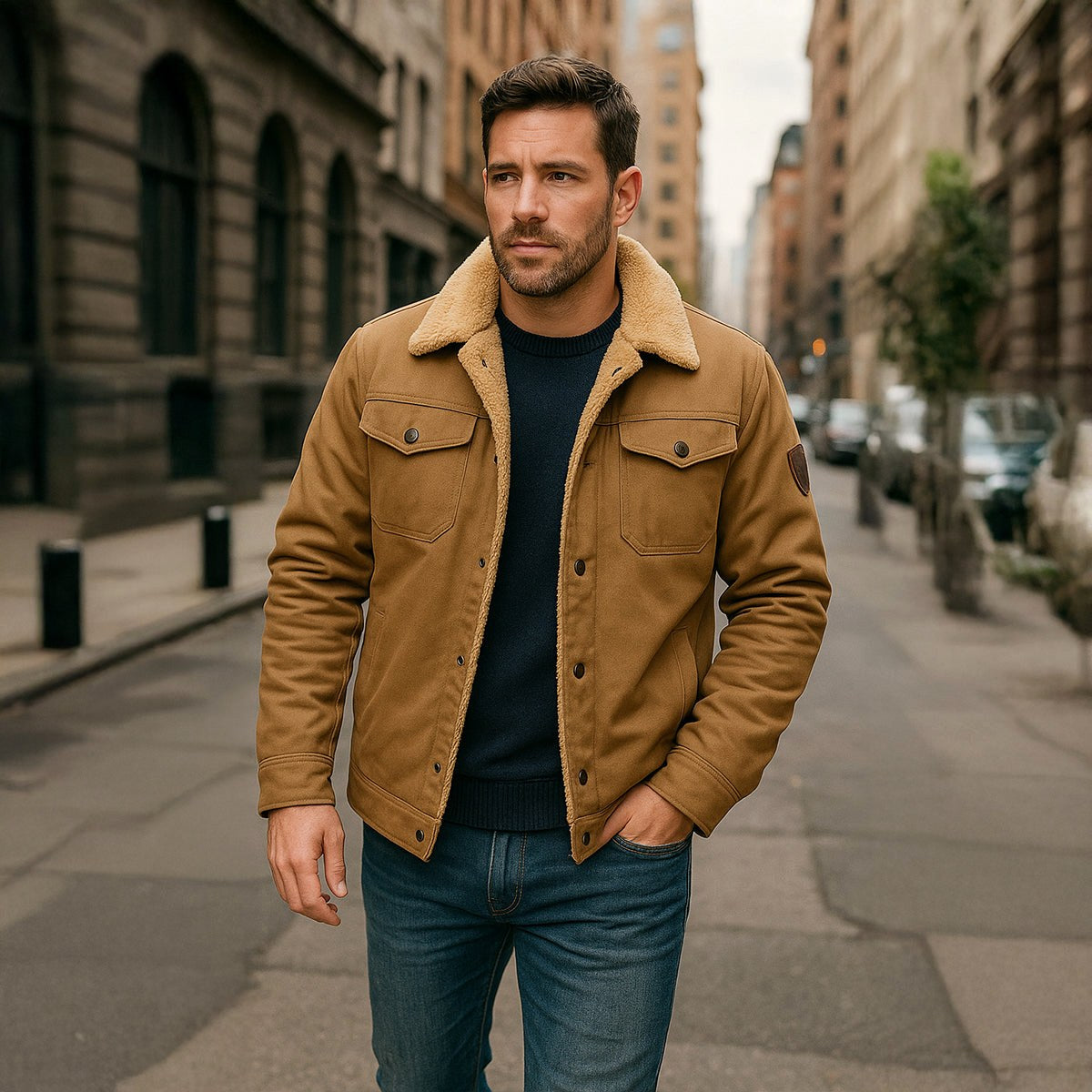 Mitchell | Men's Fleece-Lined Winter Coat, Warm Everyday Coat | Animated Apparel