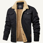 Mitchell | Men's Fleece-Lined Winter Coat, Warm Everyday Coat | Animated Apparel | Navy Blue