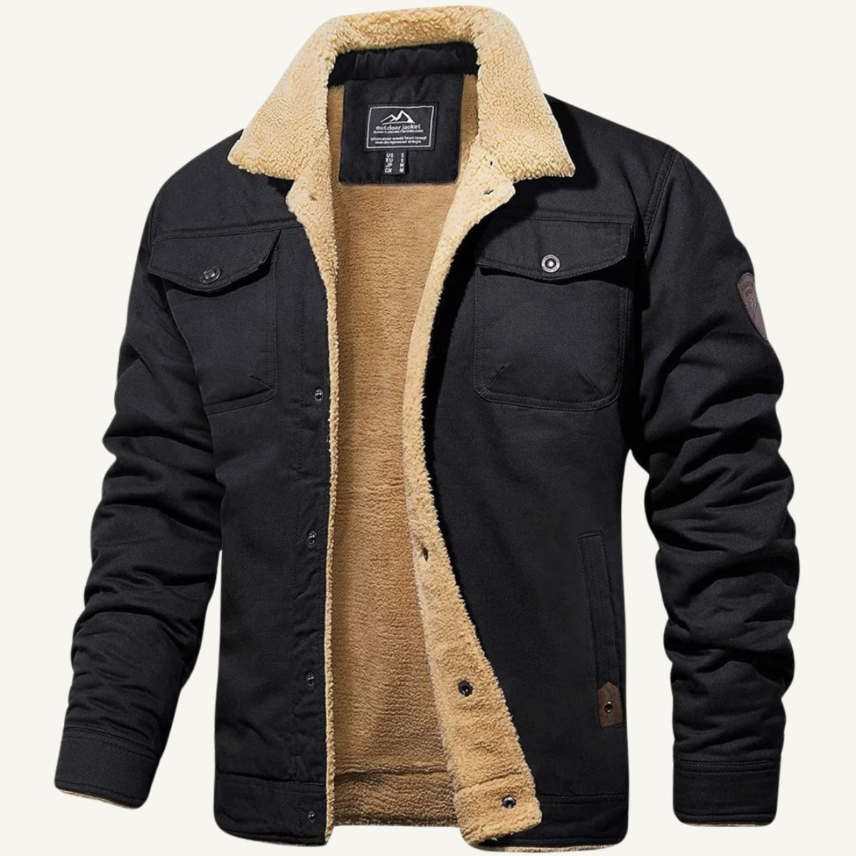 Mitchell | Men's Fleece-Lined Winter Coat, Warm Everyday Coat | Animated Apparel | Navy Blue