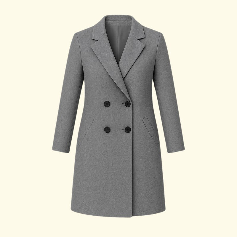 Monica | Women's Double-Breasted Coat with Lapels, Elegant Autumn Coat | Everlasting Boutique