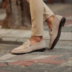 Nathan | Men's Suede Loafers with Horsebit Detail, Slip-On Loafers | Everlasting Boutique
