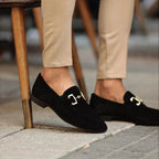 Nathan | Men's Suede Loafers with Horsebit Detail, Slip-On Loafers | Everlasting Boutique