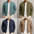Nigel | Men's Suede-Textured Structured Jacket, Tailored Autumn Jacket | Everlasting Boutique
