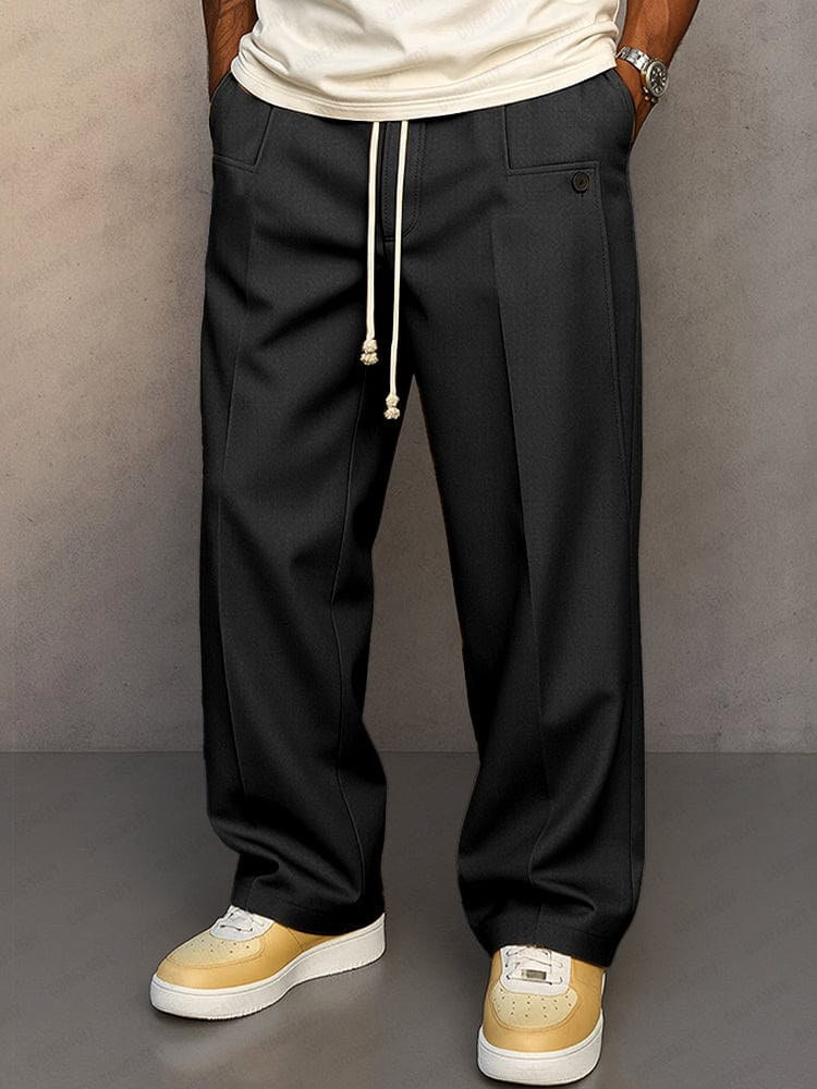 Nils | Men's Trousers with Straight Cut, Modern Jogger Trousers | Everlasting Boutique | Grey