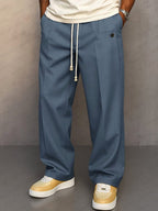 Nils | Men's Trousers with Straight Cut, Modern Jogger Trousers | Everlasting Boutique | Grey