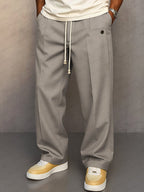 Nils | Men's Trousers with Straight Cut, Modern Jogger Trousers | Everlasting Boutique | Grey
