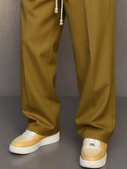 Nils | Men's Trousers with Straight Cut, Modern Jogger Trousers | Everlasting Boutique | Khaki