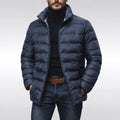 Noah | Men's Insulated Quilted Jacket, High-Collar Down Jacket | Everlasting Boutique | Green
