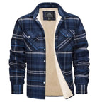 Noah | Men's Sherpa-Lined Plaid Jacket, Button-Front Autumn Jacket | Everlasting Boutique