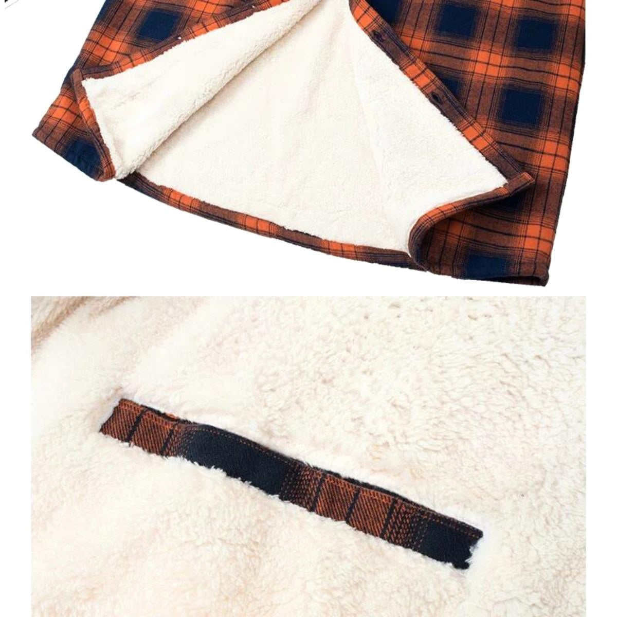 Noah | Men's Sherpa-Lined Plaid Jacket, Button-Front Autumn Jacket | Everlasting Boutique | Black