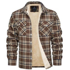Noah | Men's Sherpa-Lined Plaid Jacket, Button-Front Autumn Jacket | Everlasting Boutique