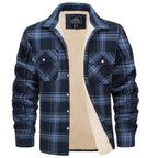 Noah | Men's Sherpa-Lined Plaid Jacket, Button-Front Autumn Jacket | Everlasting Boutique