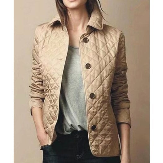 Noeline | Women's Diamond Quilted Lightweight Jacket, Structured Casual Jacket | Everlasting Boutique