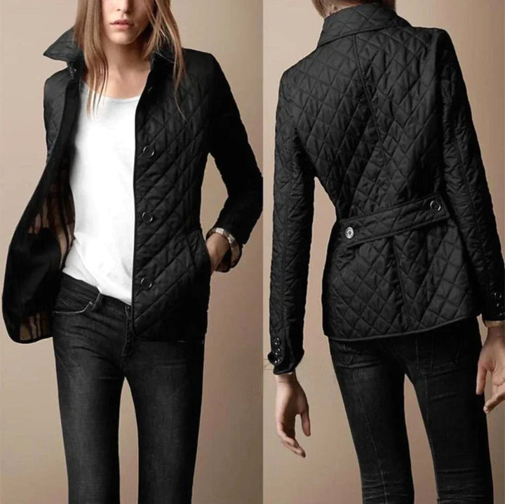 Noeline | Women's Diamond Quilted Lightweight Jacket, Structured Casual Jacket | Everlasting Boutique